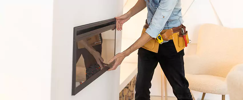 Metal Fireplace Installation in Coppell, Texas