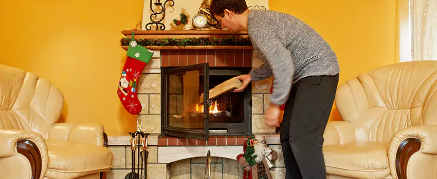Rusted Metal Fireplace Restoration in Coppell, Texas